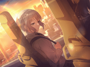 moca aoba divorce card displaying a symbolic divorce announcement concept