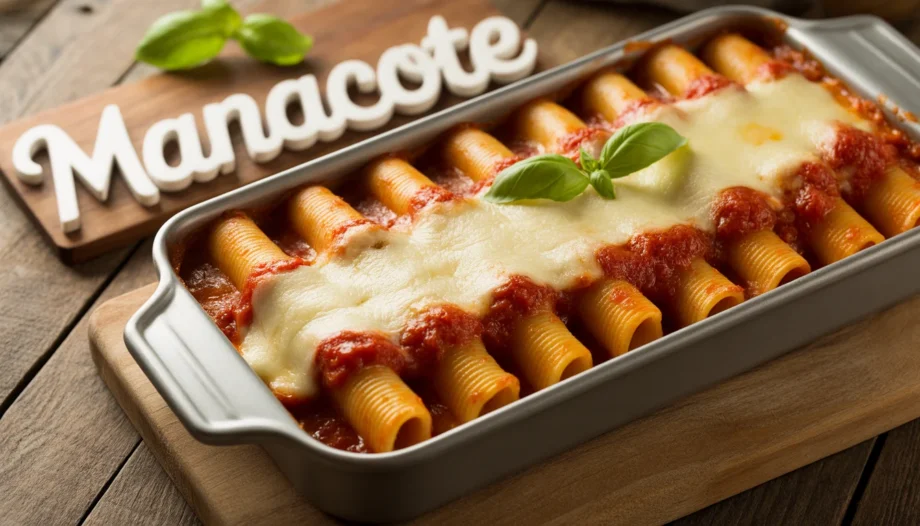 Mannacote pasta tubes ready to be stuffed