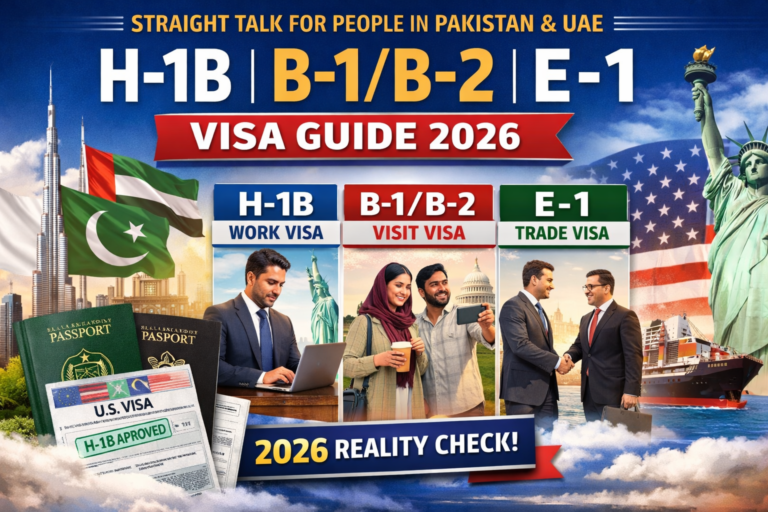 H-1B, B-1/B-2 & E-1 Visas Pakistan UAE