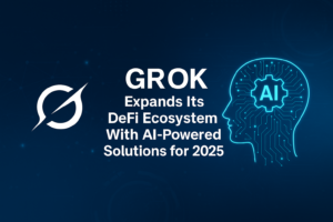 GRO47K AI-powered DeFi dashboard showing predictive analytics and automated portfolio management