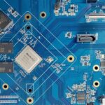 Multilayer PCB architecture showing internal copper and dielectric layers